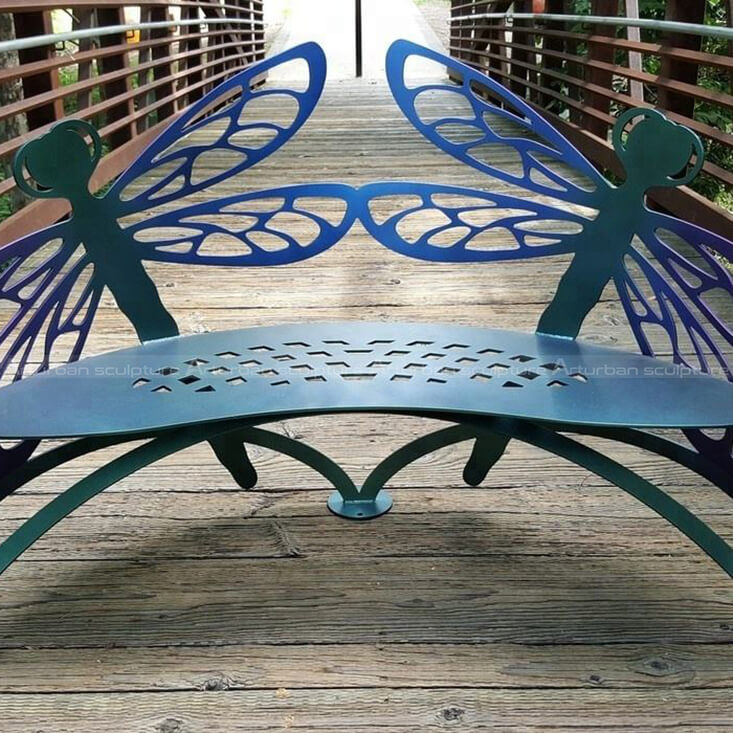 dragonfly garden bench
