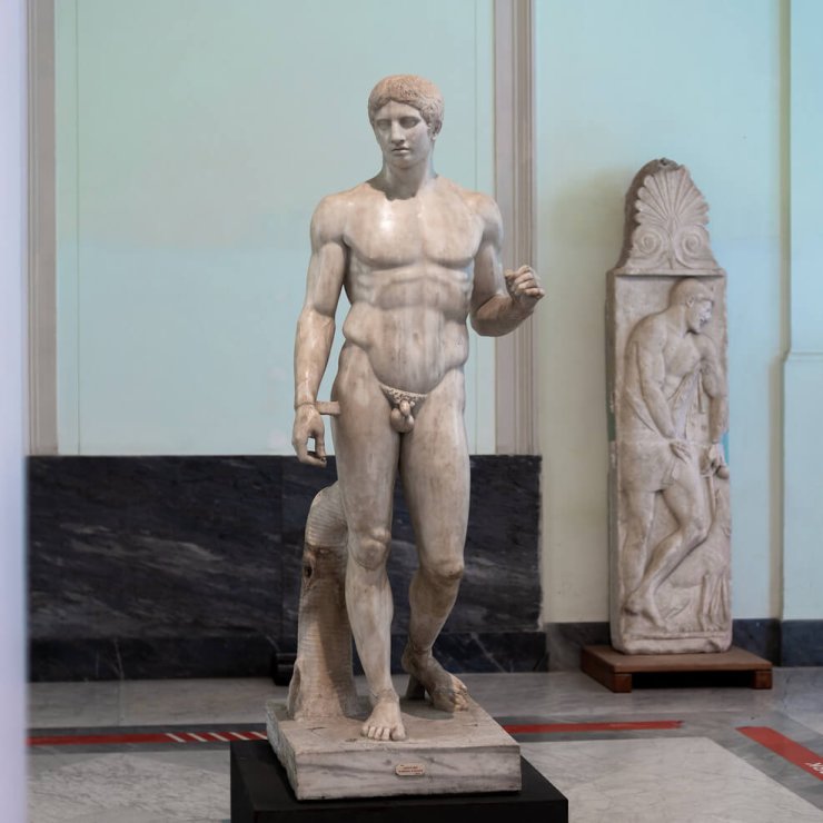 muscular greek statue