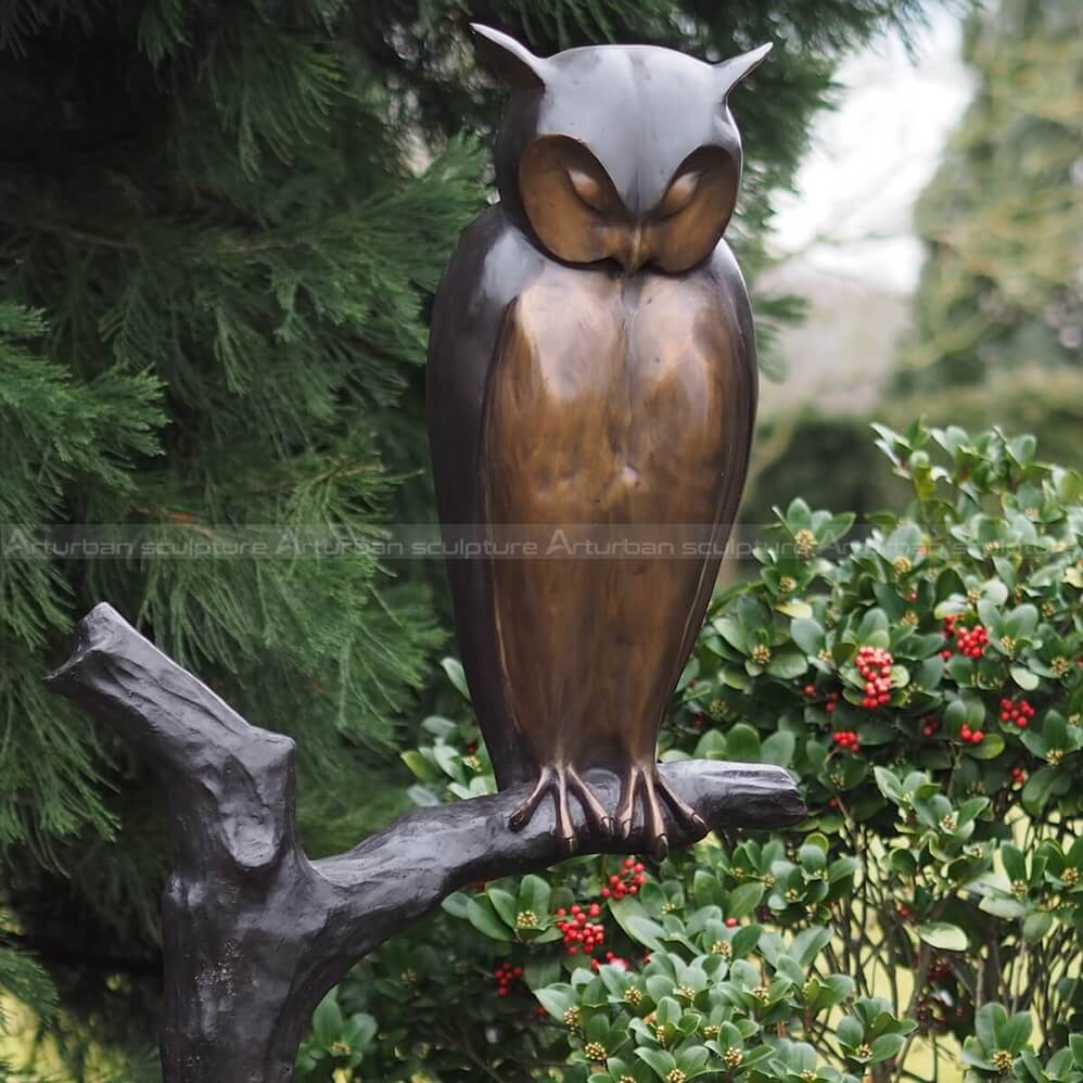 bronze owl figurine