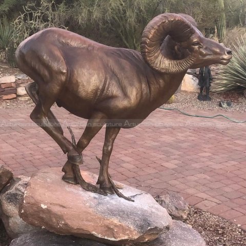 bighorn sheep bronze sculpture