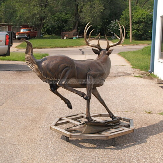 whitetail deer statue