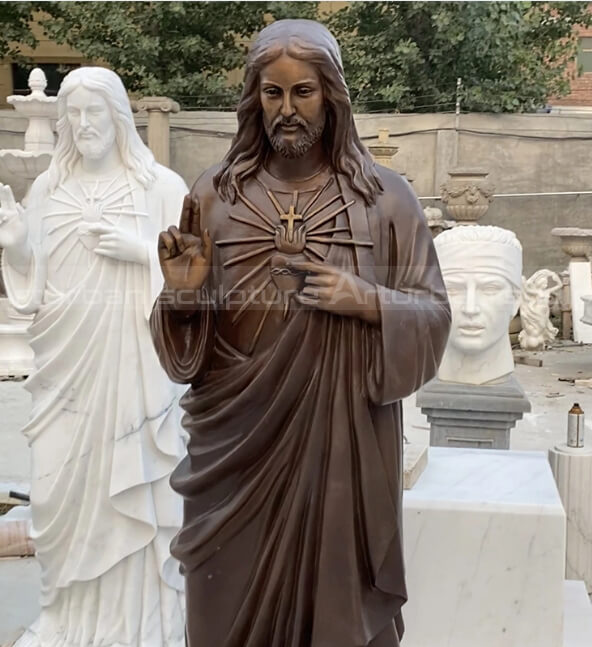 sacred heart of jesus statue outdoor