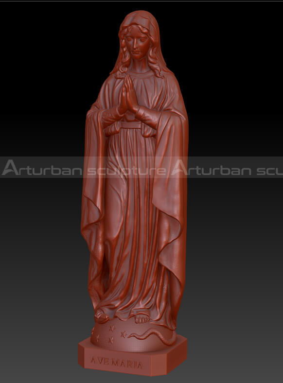 Marble virgin Mary statue is a sculpture with religious significance and artistic value. This sculpture is based on the theme of the Virgin Mary