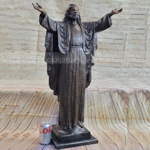jesus statue with open arms