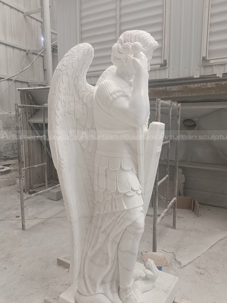 St Michael Marble statue