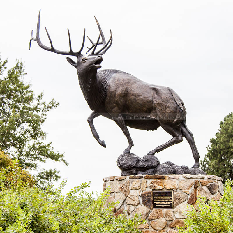 large stag garden statue