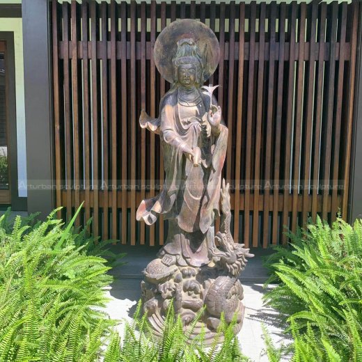 bronze kwan yin statue