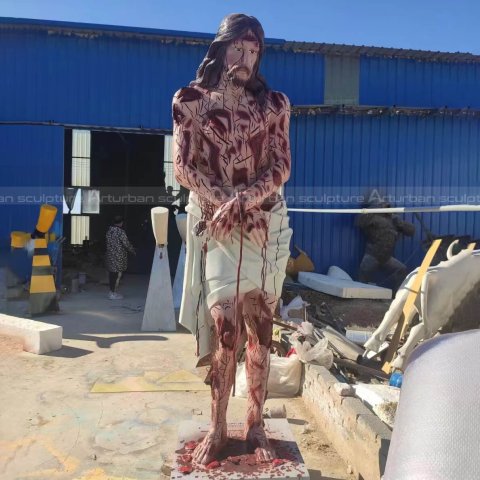 bleeding Jesus statue