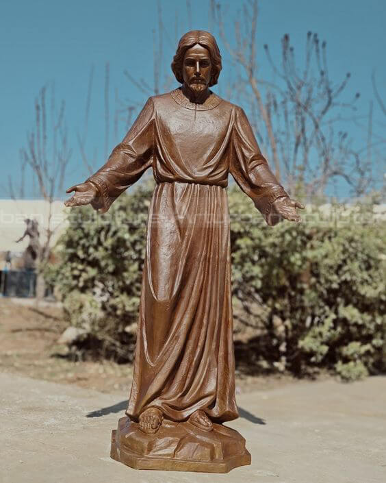 bronze statue of jesus