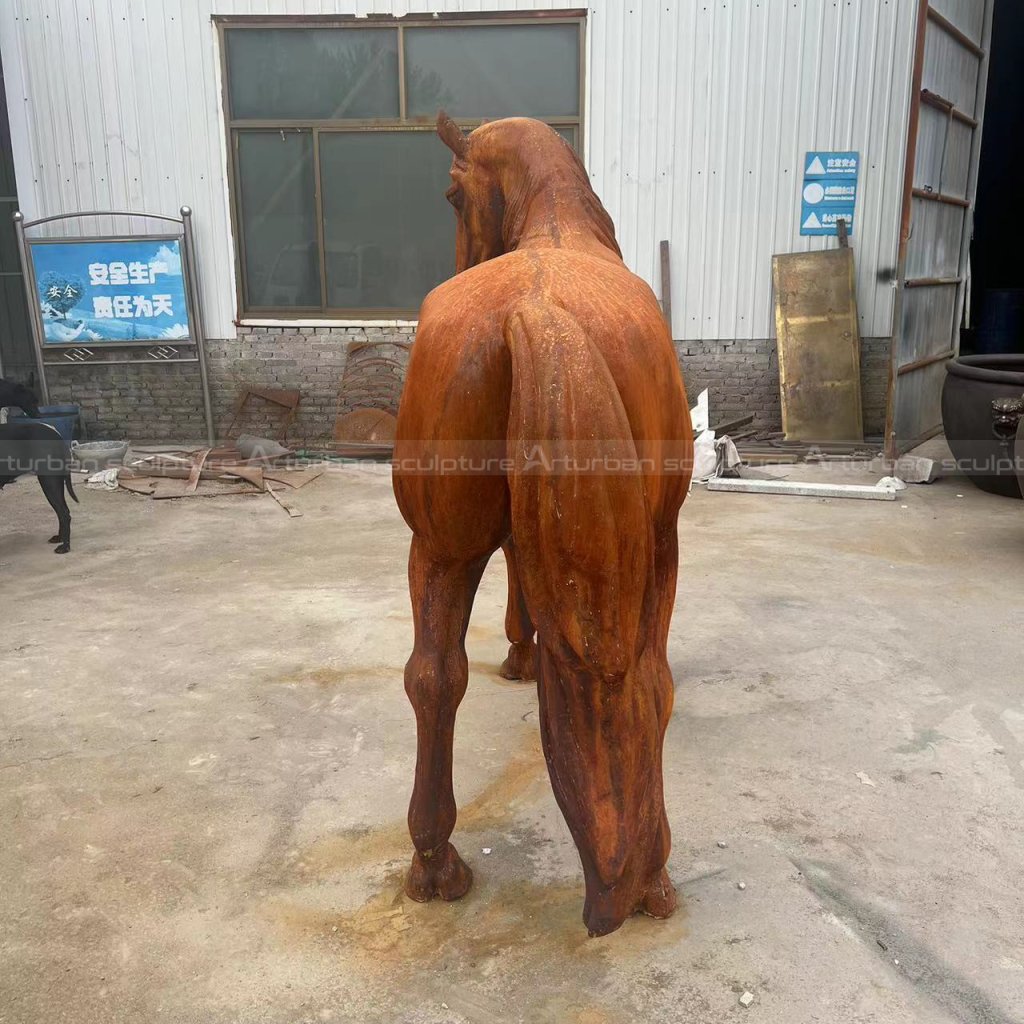  cast iron horse sculpture