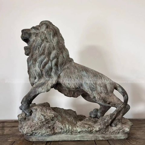 antique lion statue