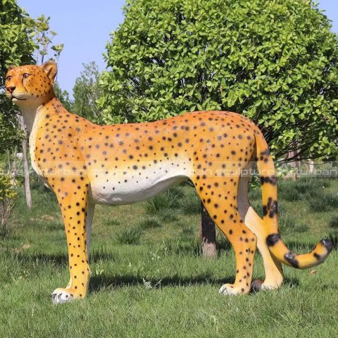 fiberglass leopard statue