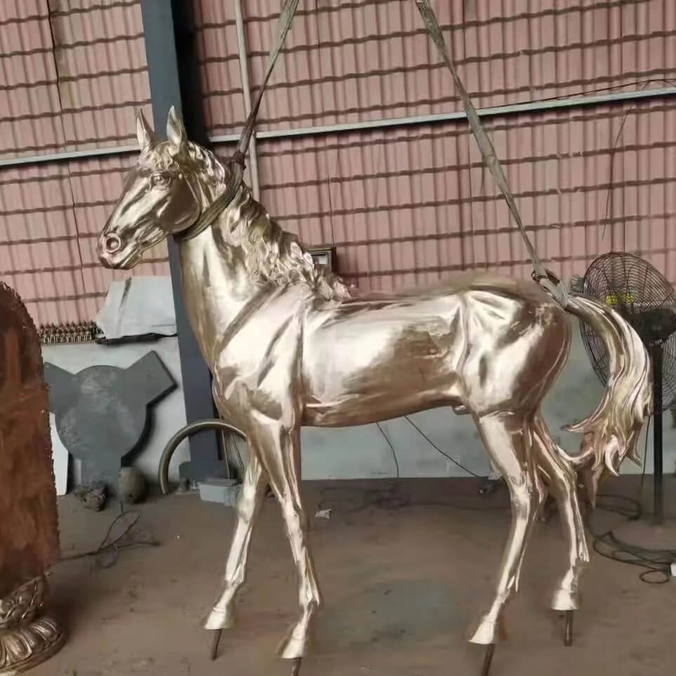 brass horse statue