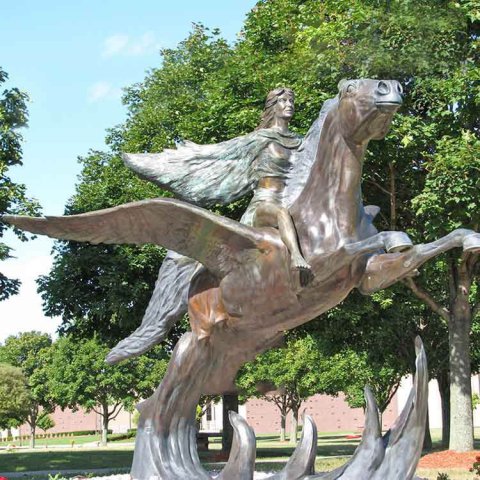 Mercury Riding Pegasus Statue