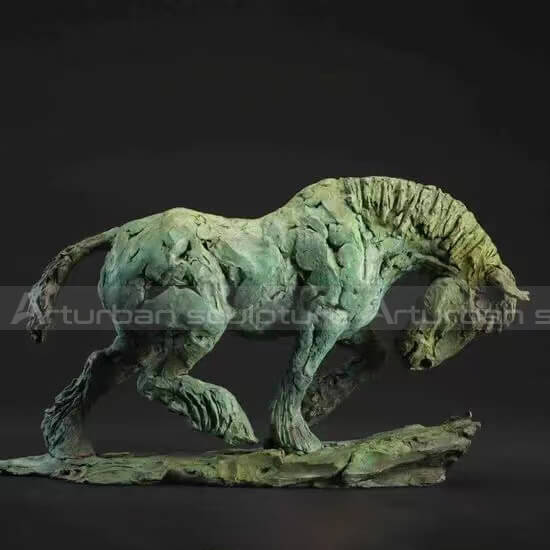 antique brass horse figurines