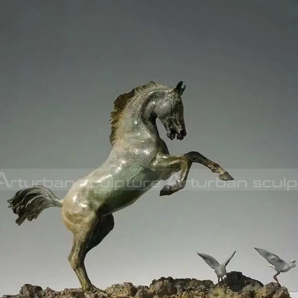 vintage bronze horse statue