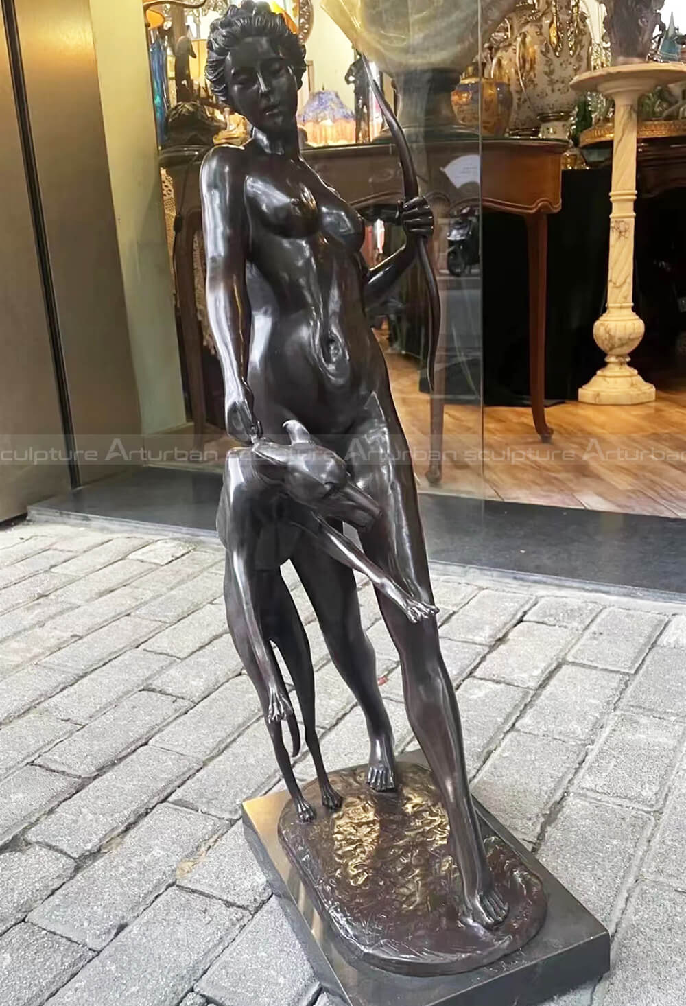 bronze statue diana