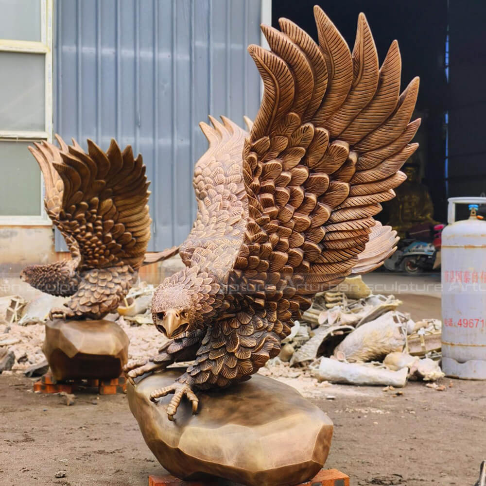 large outdoor eagle statues