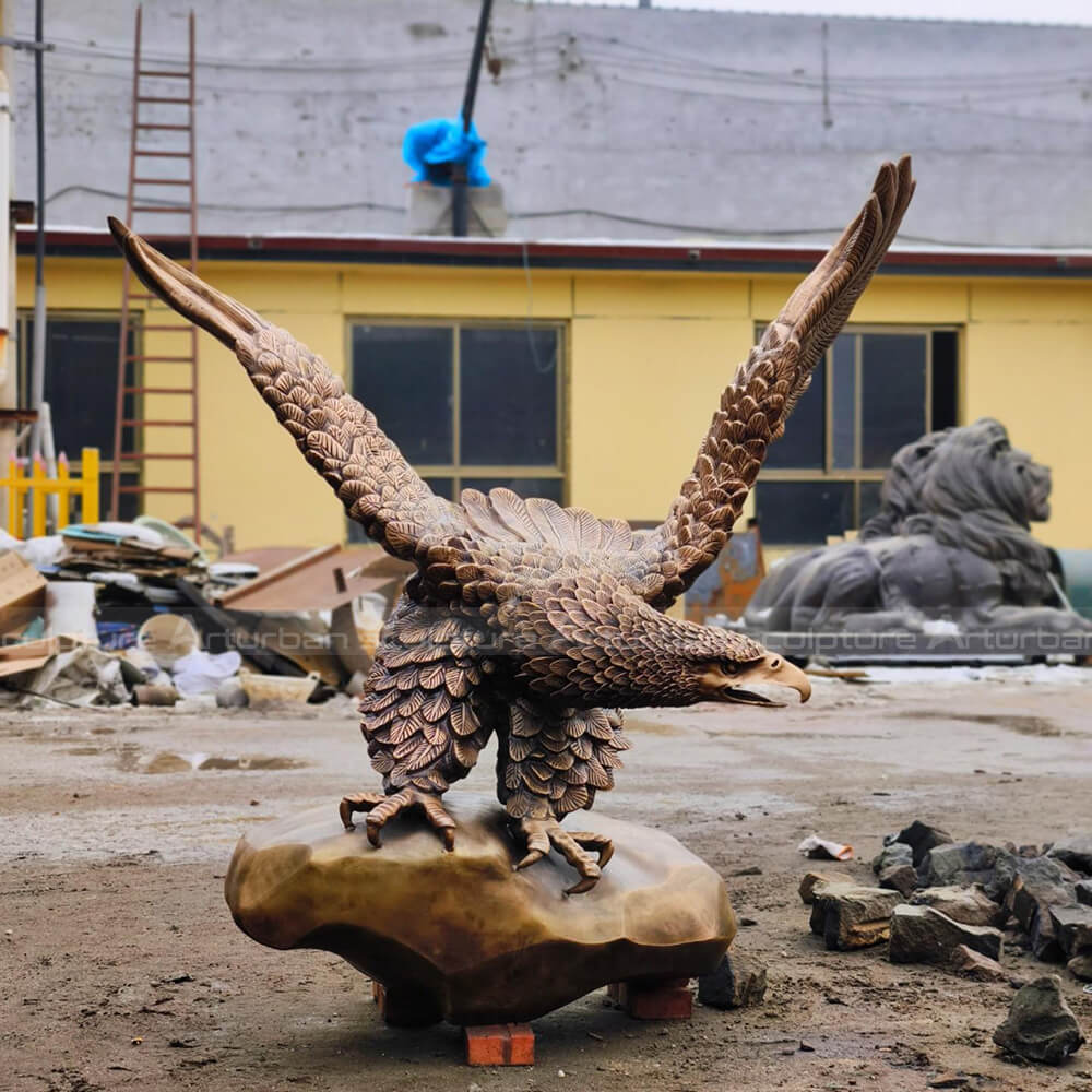 large outdoor eagle statues