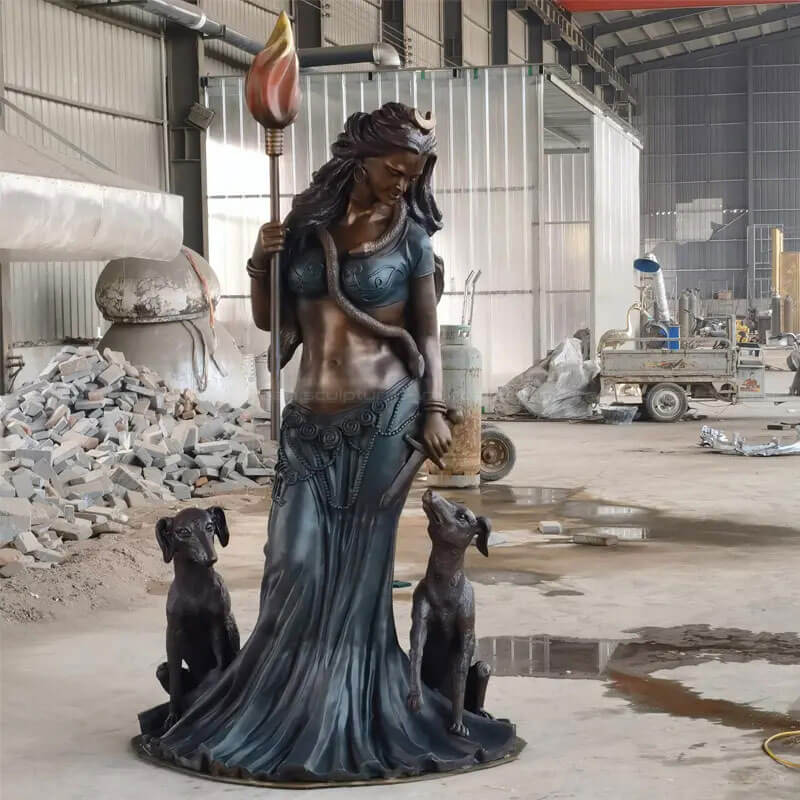 Hecate Statue With Dogs Arturban Statue hecate-statue-with-dogs-arturban-statue